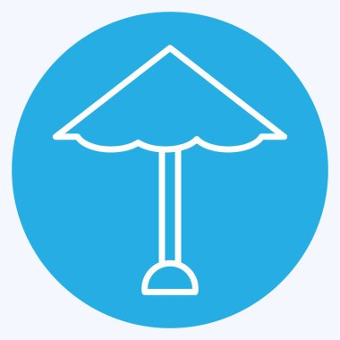 Icon Beach. suitable for Summer symbol. blue eyes style. simple design editable. design template vector. simple illustration