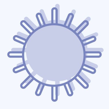 Icon Sun. suitable for Summer symbol. two tone style. simple design editable. design template vector. simple illustration