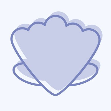 Icon Shell. suitable for Summer symbol. two tone style. simple design editable. design template vector. simple illustration