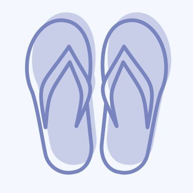 Icon Flip Flops. suitable for Summer symbol. two tone style. simple design editable. design template vector. simple illustration