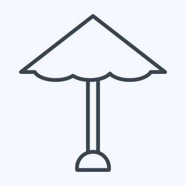 Icon Beach. suitable for Summer symbol. line style. simple design editable. design template vector. simple illustration