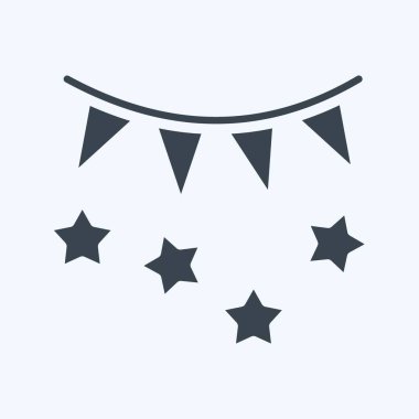 Icon Party. suitable for Summer symbol. glyph style. simple design editable. design template vector. simple illustration