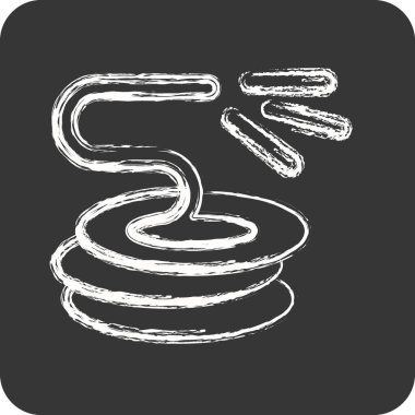 Simge Hortumu. Bahçe sembolü için uygun. Tebeşir stili. Basit dizayn edilebilir. tasarım şablonu. Basit resimleme