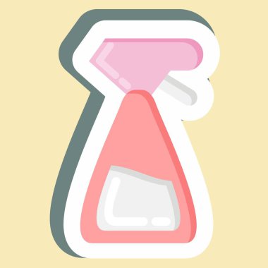 Sticker Spray Bottle. suitable for Garden symbol. simple design editable. design template vector. simple illustration