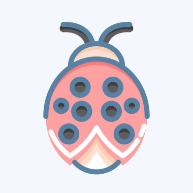 Icon Ladybug. suitable for Garden symbol. doodle style. simple design editable. design template vector. simple illustration