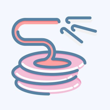 Icon Hose. suitable for Garden symbol. doodle style. simple design editable. design template vector. simple illustration