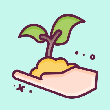 Icon Seed Plant. suitable for Garden symbol. MBE style. simple design editable. design template vector. simple illustration