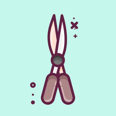 Icon Garden Scissors. suitable for Garden symbol. MBE style. simple design editable. design template vector. simple illustration