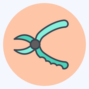 Icon Pruners. suitable for Garden symbol. color mate style. simple design editable. design template vector. simple illustration