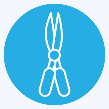 Icon Garden Scissors. suitable for Garden symbol. blue eyes style. simple design editable. design template vector. simple illustration