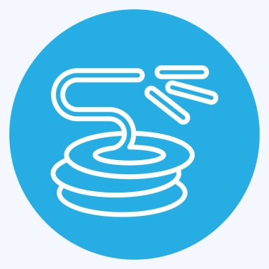 Icon Hose. suitable for Garden symbol. blue eyes style. simple design editable. design template vector. simple illustration