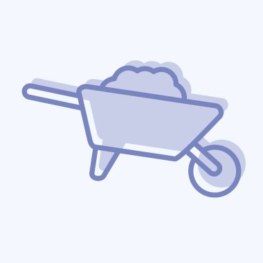 Icon Wheelbarrow. suitable for Garden symbol. two tone style. simple design editable. design template vector. simple illustration