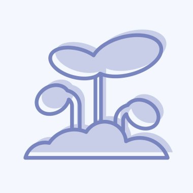 Icon Sprout. suitable for Garden symbol. two tone style. simple design editable. design template vector. simple illustration