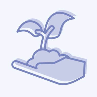Icon Seed Plant. suitable for Garden symbol. two tone style. simple design editable. design template vector. simple illustration