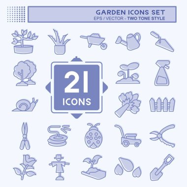 Icon Set Garden. suitable for Garden symbol. two tone style. simple design editable. design template vector. simple illustration