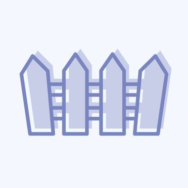 Icon Fence. suitable for Garden symbol. two tone style. simple design editable. design template vector. simple illustration