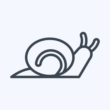 Icon Snail. suitable for Garden symbol. line style. simple design editable. design template vector. simple illustration