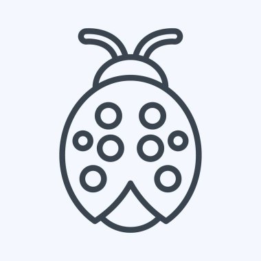 Icon Ladybug. suitable for Garden symbol. line style. simple design editable. design template vector. simple illustration