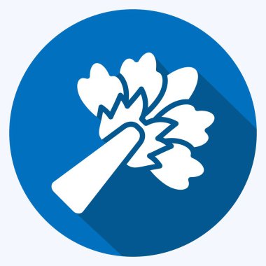 Icon Bouquet. suitable for Garden symbol. long shadow style. simple design editable. design template vector. simple illustration