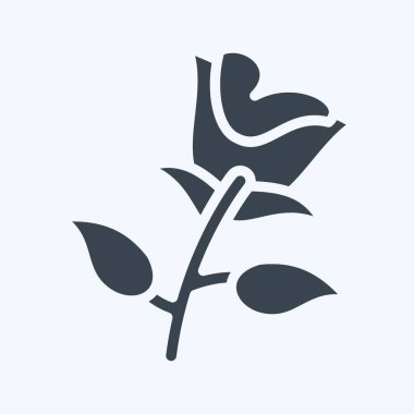 Icon Rose. suitable for Garden symbol. glyph style. simple design editable. design template vector. simple illustration