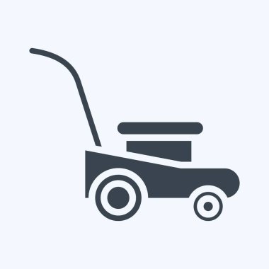 Icon Mower. suitable for Garden symbol. glyph style. simple design editable. design template vector. simple illustration
