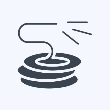 Icon Hose. suitable for Garden symbol. glyph style. simple design editable. design template vector. simple illustration