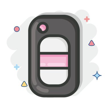 Icon Key. suitable for Automotive symbol. comic Style. simple design editable. design template vector. simple illustration