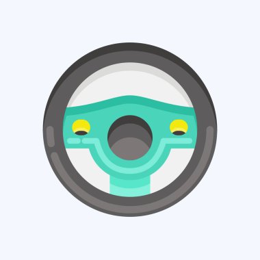 Icon teering Wheel. suitable for Automotive symbol. flat style. simple design editable. design template vector. simple illustration