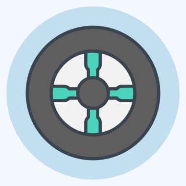 Icon Tire. suitable for Automotive symbol. color mate style. simple design editable. design template vector. simple illustration