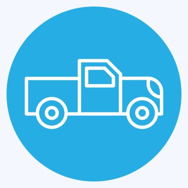 Icon Pick Up. suitable for Automotive symbol. blue eyes style. simple design editable. design template vector. simple illustration