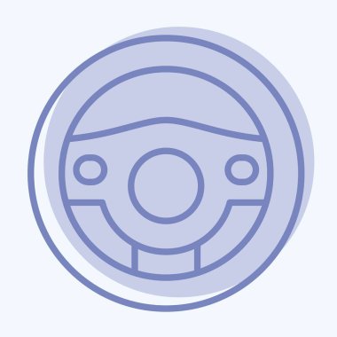 Icon teering Wheel. suitable for Automotive symbol. two tone style. simple design editable. design template vector. simple illustration