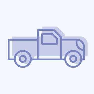 Icon Pick Up. suitable for Automotive symbol. two tone style. simple design editable. design template vector. simple illustration