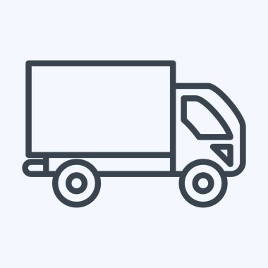 Icon Truck. suitable for Automotive symbol. line style. simple design editable. design template vector. simple illustration