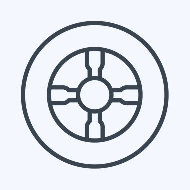 Icon Tire. suitable for Automotive symbol. line style. simple design editable. design template vector. simple illustration