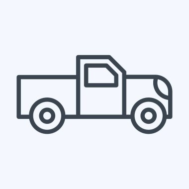 Icon Pick Up. suitable for Automotive symbol. line style. simple design editable. design template vector. simple illustration