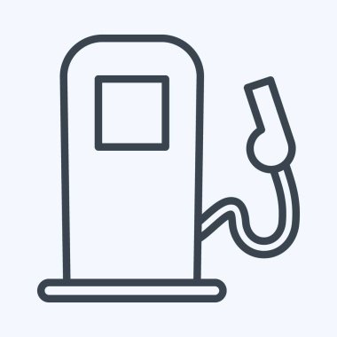 Icon Gas Pump. suitable for Automotive symbol. line style. simple design editable. design template vector. simple illustration