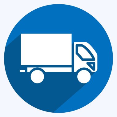 Icon Truck. suitable for Automotive symbol. long shadow style. simple design editable. design template vector. simple illustration