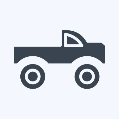 Icon Monster Car. suitable for Automotive symbol. glyph style. simple design editable. design template vector. simple illustration