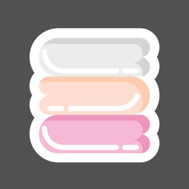 Sticker Clan Towel. related to Laundry symbol. simple design editable. simple illustration, good for prints