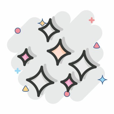 Icon Shine. related to Laundry symbol. Comic Style. simple design editable. simple illustration, good for prints