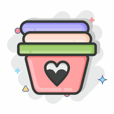 Icon Clothes. related to Laundry symbol. Comic Style. simple design editable. simple illustration, good for prints