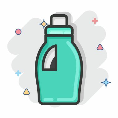 Icon Cleaning Product. related to Laundry symbol. Comic Style. simple design editable. simple illustration, good for prints