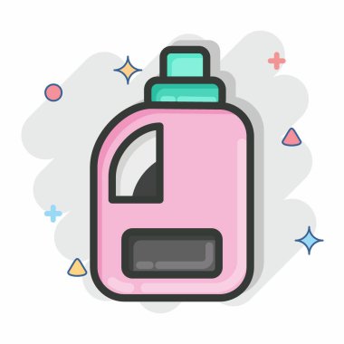 Icon Clean Product. related to Laundry symbol. Comic Style. simple design editable. simple illustration, good for prints