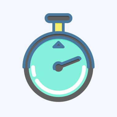 Icon Timer. related to Laundry symbol. doodle style. simple design editable. simple illustration, good for prints