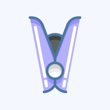 Icon Clothespin. related to Laundry symbol. doodle style. simple design editable. simple illustration, good for prints