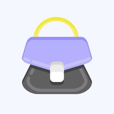 Icon Handbag Clean. related to Laundry symbol. flat style. simple design editable. simple illustration, good for prints