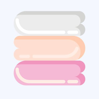 Icon Clan Towel. related to Laundry symbol. flat style. simple design editable. simple illustration, good for prints