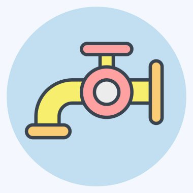 Icon Water. related to Laundry symbol. color mate style. simple design editable. simple illustration, good for prints