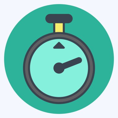 Icon Timer. related to Laundry symbol. color mate style. simple design editable. simple illustration, good for prints