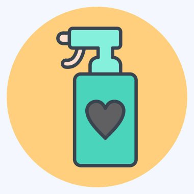 Icon Spray. related to Laundry symbol. color mate style. simple design editable. simple illustration, good for prints